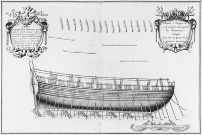 Profil eines Schiffes, Illustration aus dem 